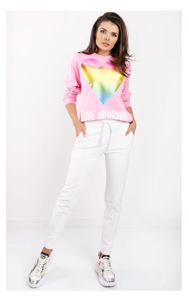 Bluza Love Moschino Dresowa Różowa