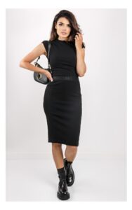 Top Guess Prążkowany Czarny