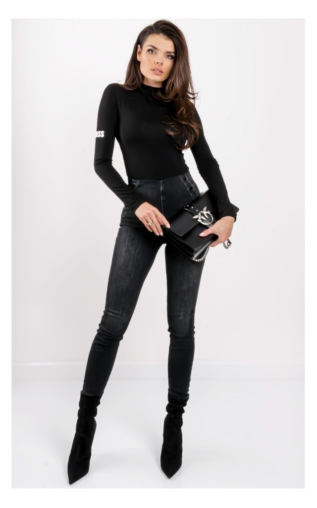 Body Guess Z Długim Rękawem Czarne