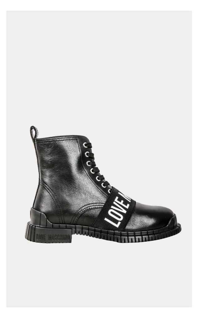 Botki Love Moschino Gommar 30 Vitello Nero