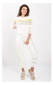 Sweter Iceberg Dzianina Logo Kremowy