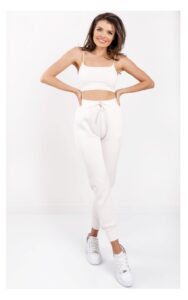 Top Guess Logowany Ecru