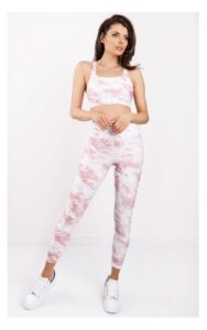 Legginsy Guess Tie Dye Print Różowe