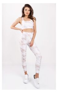 Legginsy Guess Tie Dye Print Beżowe