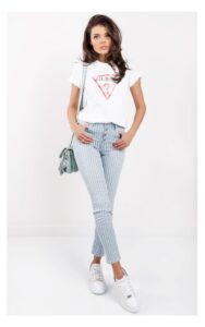 T-shirt Guess Duże Logo Basic Biały