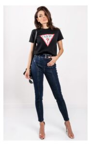 T-shirt Guess Duże Logo Basic Czarny