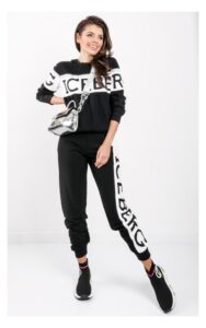 Sweter Iceberg Dzianina Logo Czarny