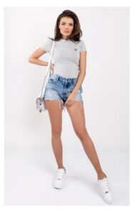 T-shirt Guess Prosty Basic Szary