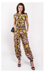 Top Versace Krótki W Barokowy Print