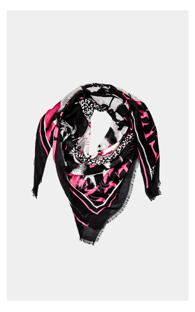 Chusta Guess Logo Black Pink