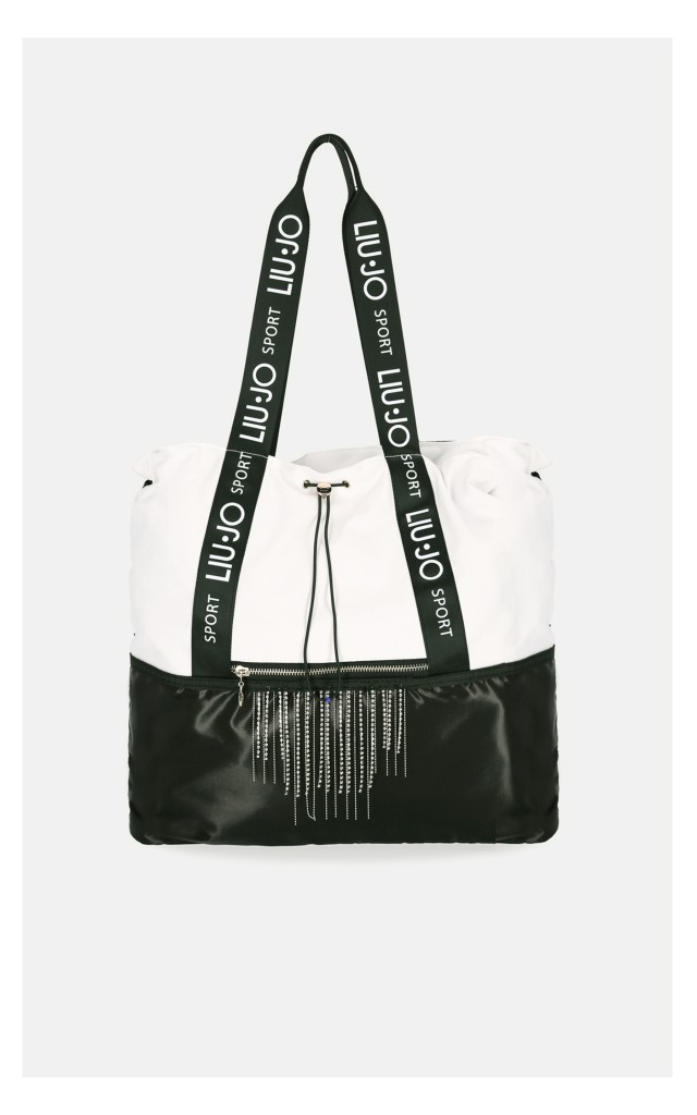Torba Liu Jo Shopper Logowana Czarno-Biała