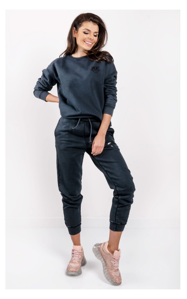 Spodnie Pinko Carico Dresowe Czarne