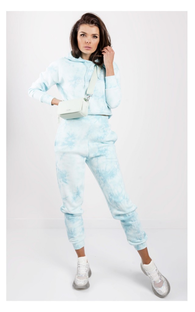 Spodnie Guess Dresowe Tie Dye Niebiekie