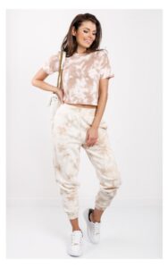 T-shirt Guess Tie Dye Beżowy