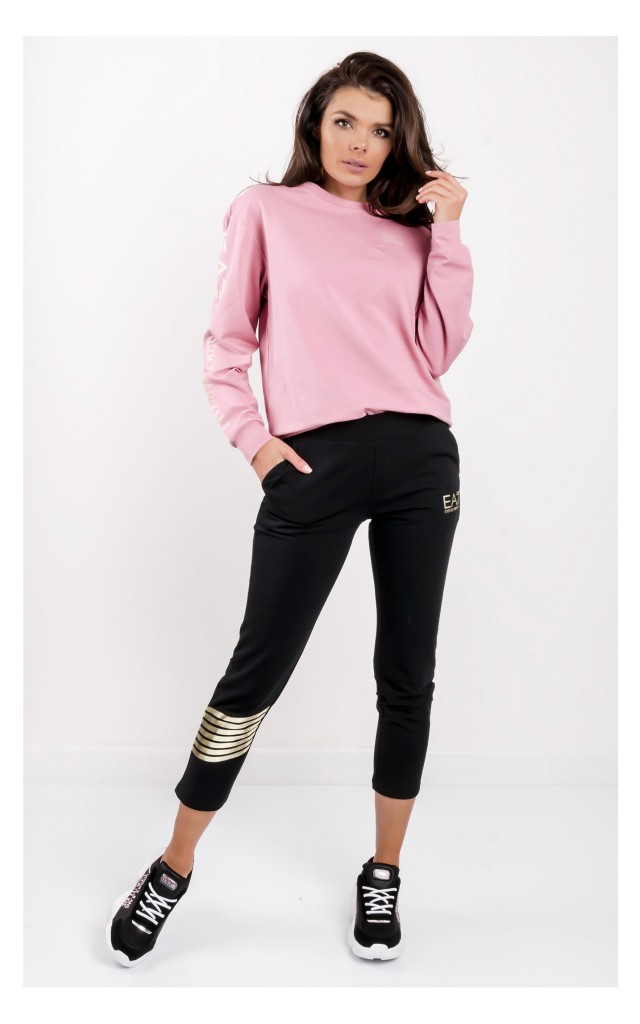 Bluza EA7 Emporio Armani Logowana Różowa