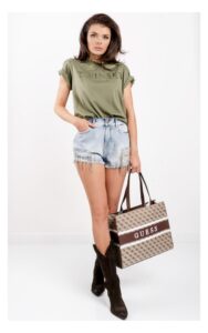 T-shirt Twin Set Logo Khaki