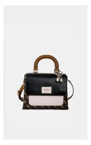 Torebka Guess Crossbody Logowana Czarno-Brązowa