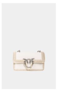 Torebka Pinko Love Mini Icon Pleciona White