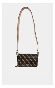 Torebka Guess Crossbody Mini Brązowa Logowana