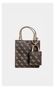 Torebka Guess Mini Shopperka Z Paskiem Brązowa