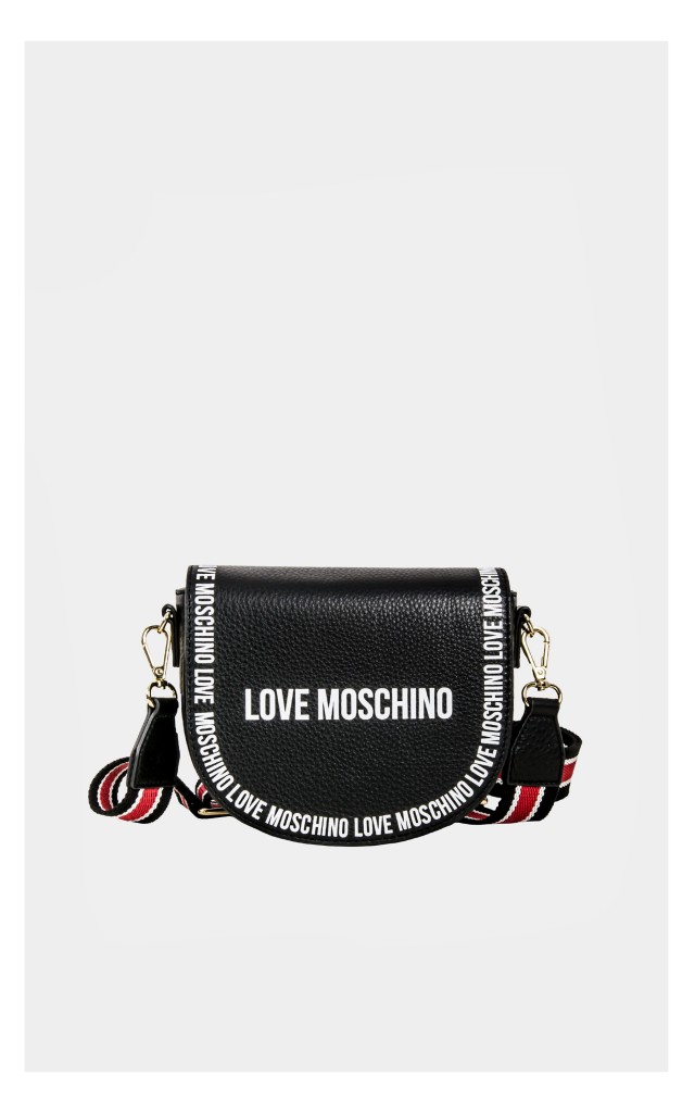 Torebka Love Moschino Crossbody Skórzana Czarna