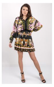 Spódnica Versace Mini Plisowana W Print