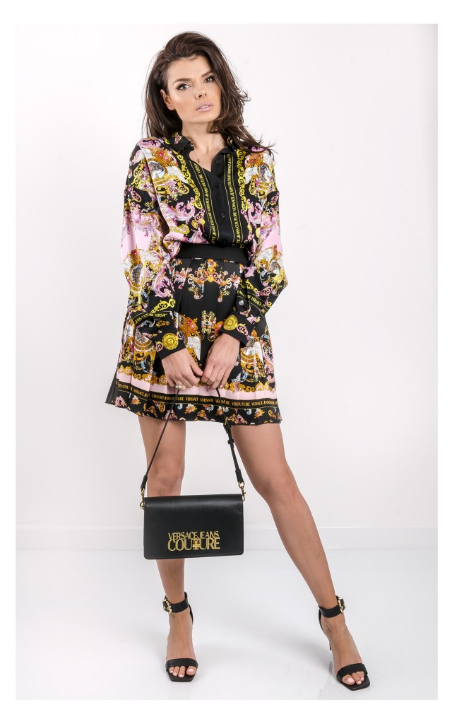 Koszula Versace Luźna W Barokowy Print