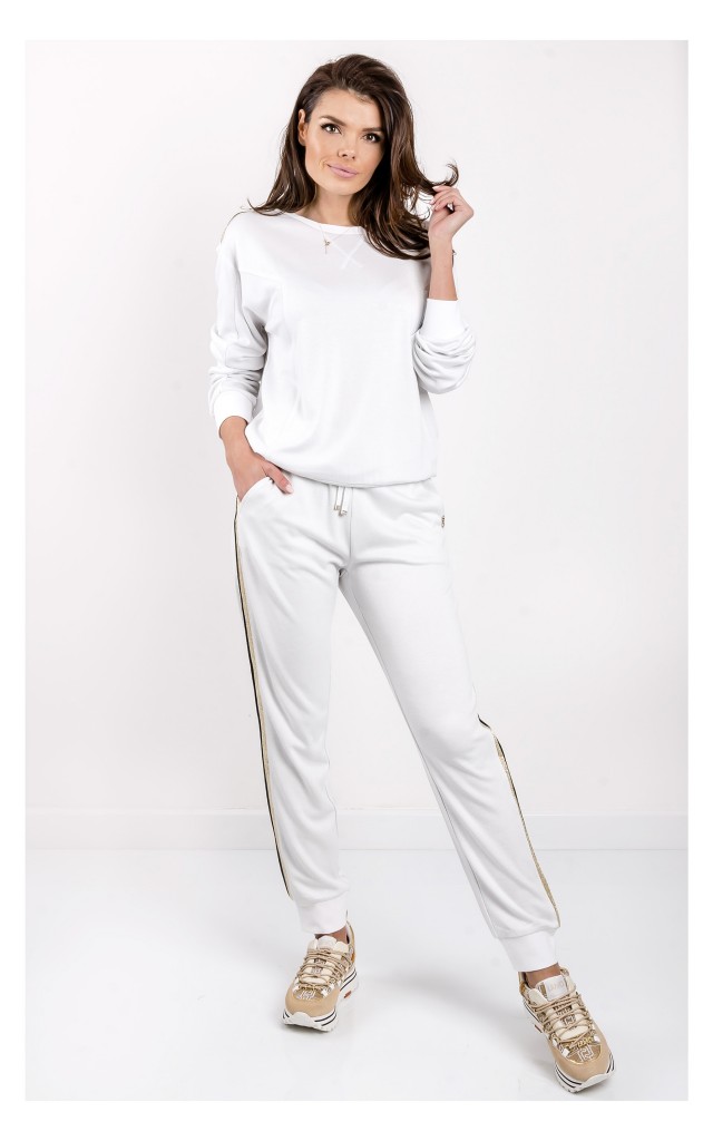 Bluza Liu Jo Z Metaliczną Nitką Biała
