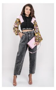 Bluza Versace Krótka W Barokowy Print