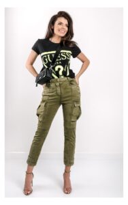 T-shirt Guess Duże Logo Czarny