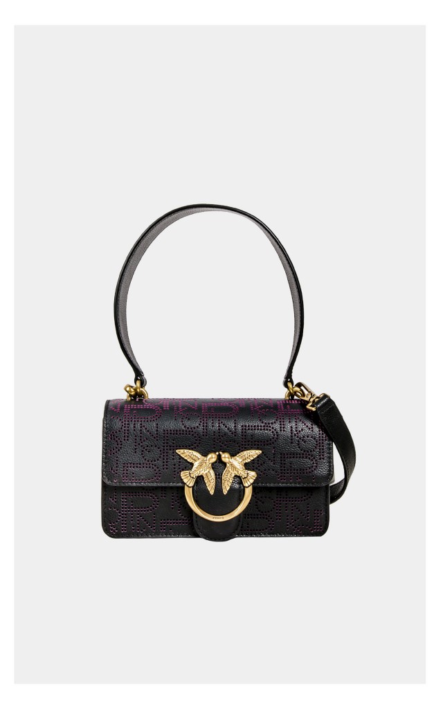 Torebka Pinko Love Mini Icon Monogram Czarna