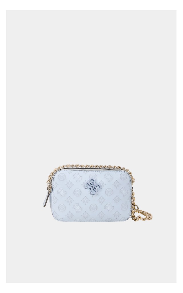 Torebka Guess Crossbody Monogram Błękitna