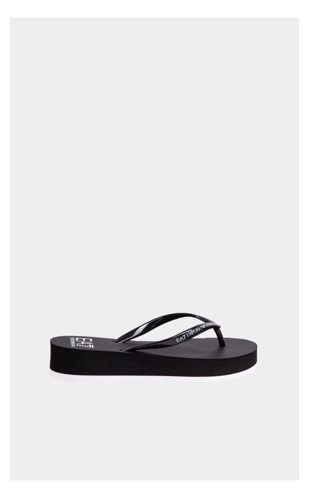 Japonki EA7 Emporio Armani Na Platformie Czarne