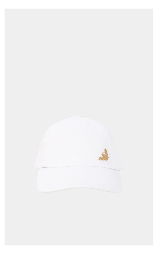 Czapka EA7 Emporio Armani Logowana Biała
