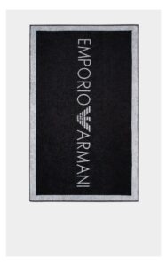 Ręcznik Emporio Armani Logowany Czarny