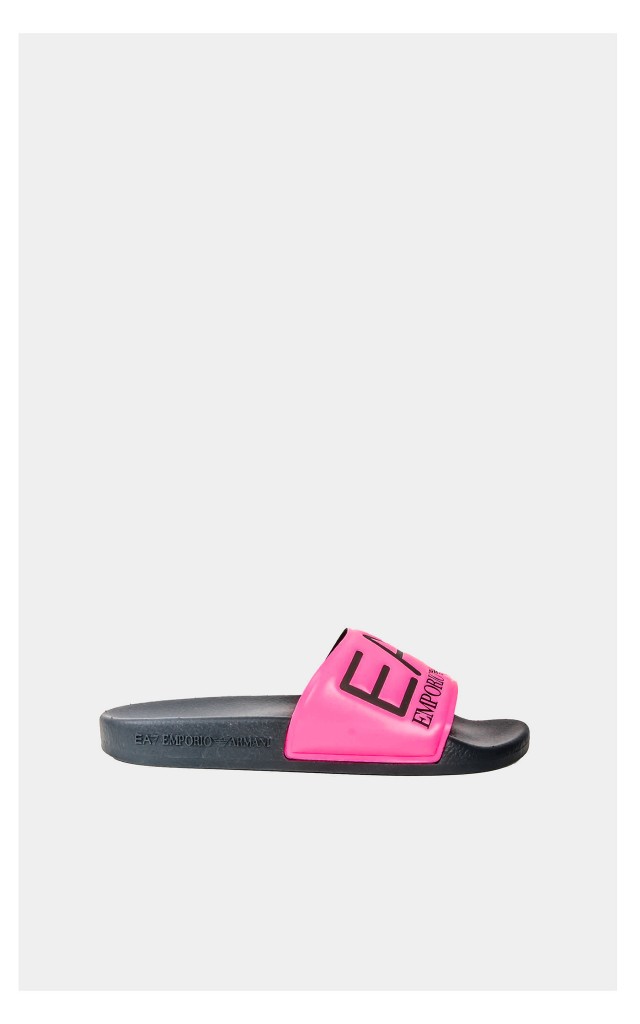 Klapki EA7 Emporio Armani Logowane Różowe