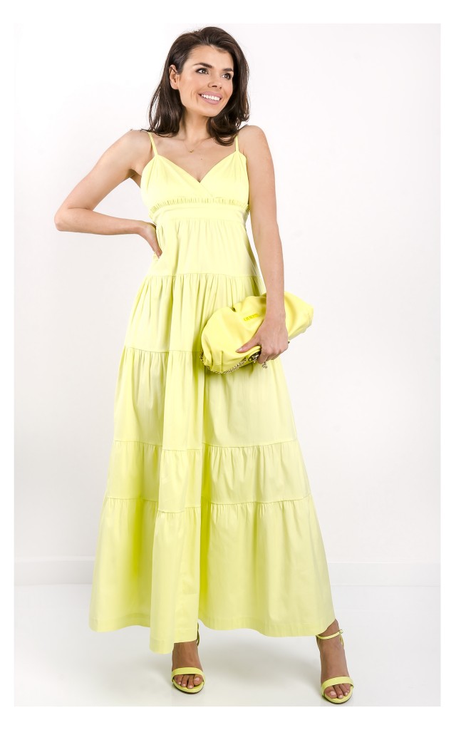 Sukienka Twin Set Actitude Popelinowa Limonkowa