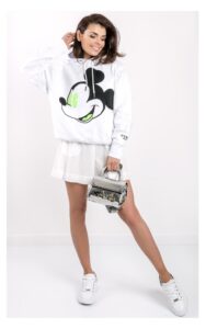 Bluza Iceberg Z Kapturem Mickey Mouse Biała