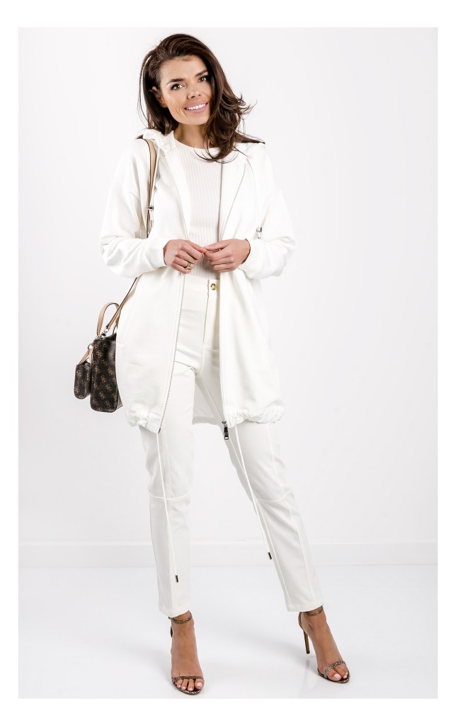 Bluza Twin Set Actitude Maxi Z Taftą Biała