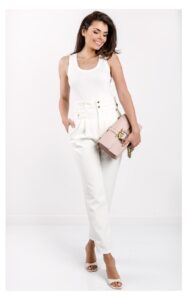 Jeansy Pinko New Cara Typu Marchewki Białe