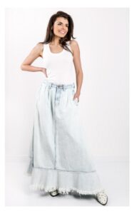 Spódnica OneTeaspoon Maxi Jeansowa Niebieska