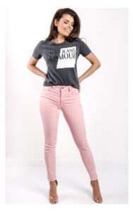 T-shirt Gaudi Z Efektem Sprania Szary