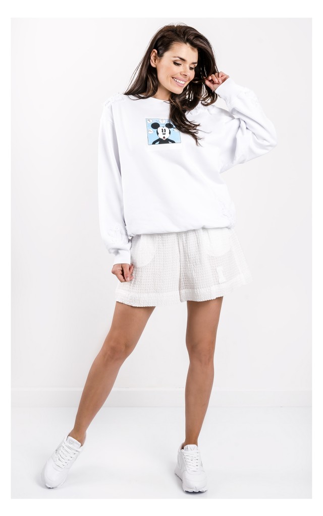 Bluza Iceberg Oversize Mickey Mouse Biała