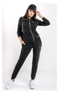 Bluza EA7 Emporio Armani Rozpinana Czarna