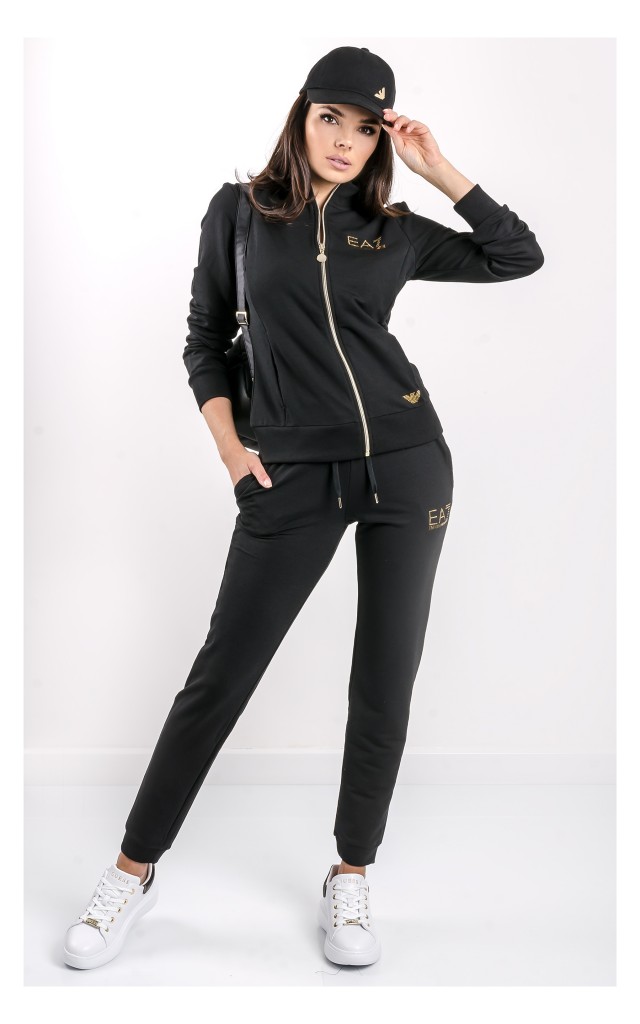Bluza EA7 Emporio Armani Rozpinana Czarna