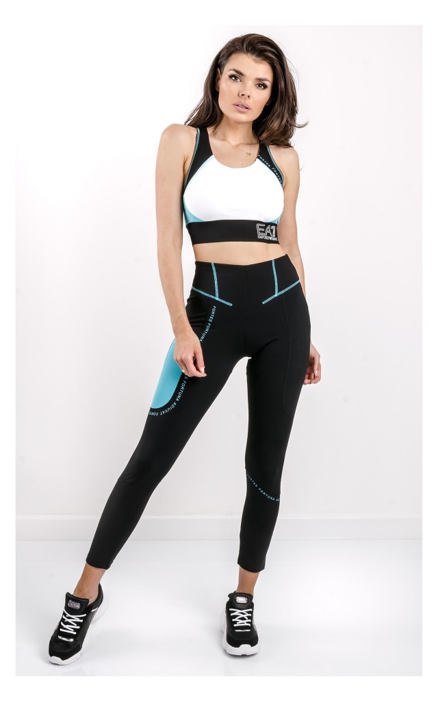 Top EA7 Emporio Armani Sportowy Biały