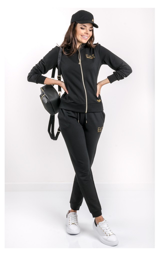Spodnie EA7 Emporio Armani Dresowe Czarne