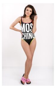 Strój Kąpielowy Moschino Czarno-Neonowy