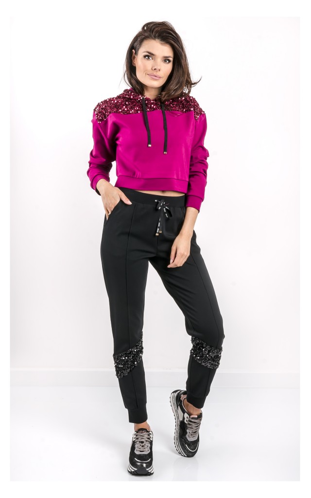 Bluza Liu Jo Z Cekinami Purpurowa