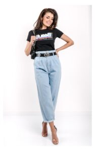 Jeansy Silvian Heach Slouchy Niebieskie